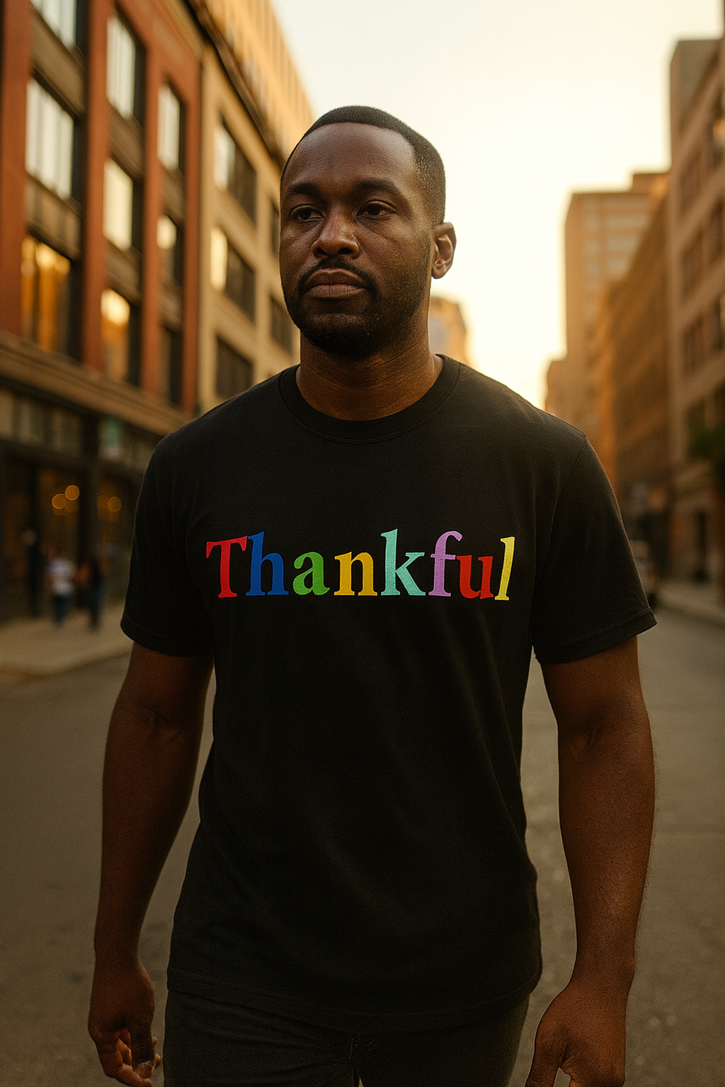 Thankful everyday wear gratitude tee.